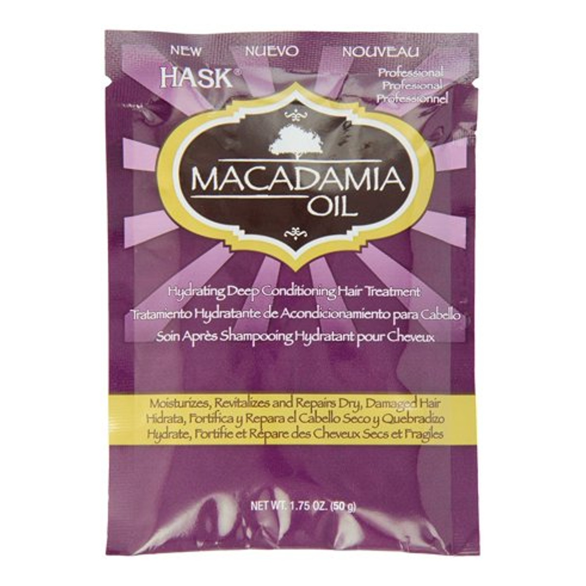 Hask Deep Conditioning Hair Treatment Packet - 1.75 oz, Macadamia Oil