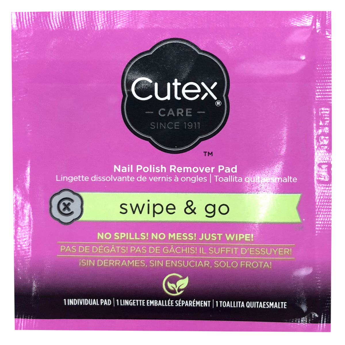 Wholesale Cutex Swipe Go Nail Polish Remover Pad Single