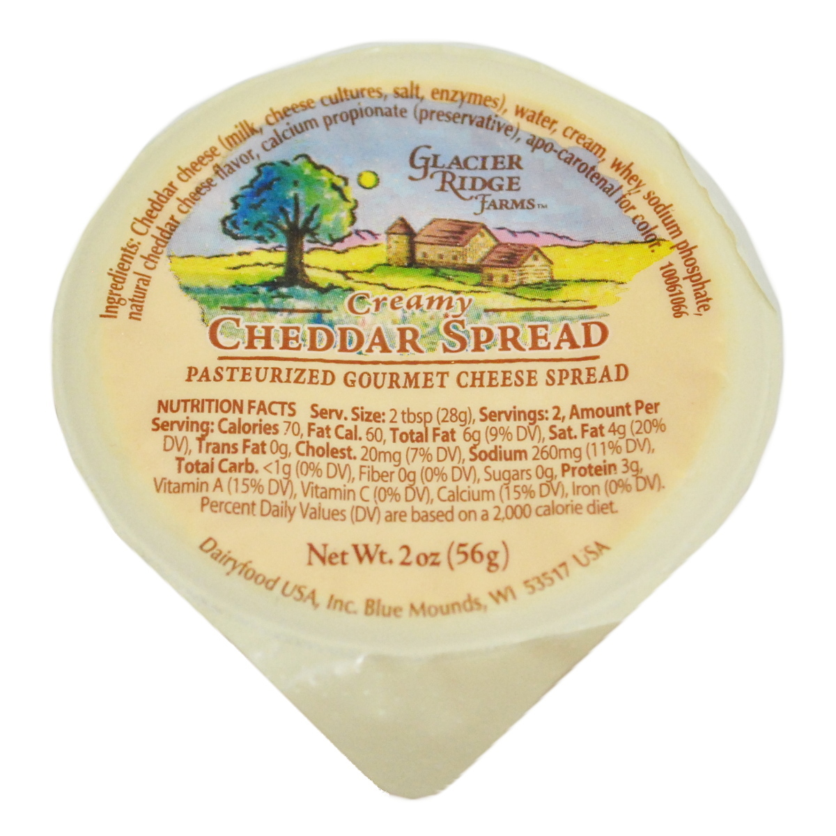 Wholesale Glacier Ridge Farms Creamy Cheddar Spread 2 oz (SKU 2304437