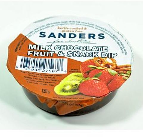 Wholesale Sanders Milk Chocolate Fruit & Snack Dip Cup(24x.09)