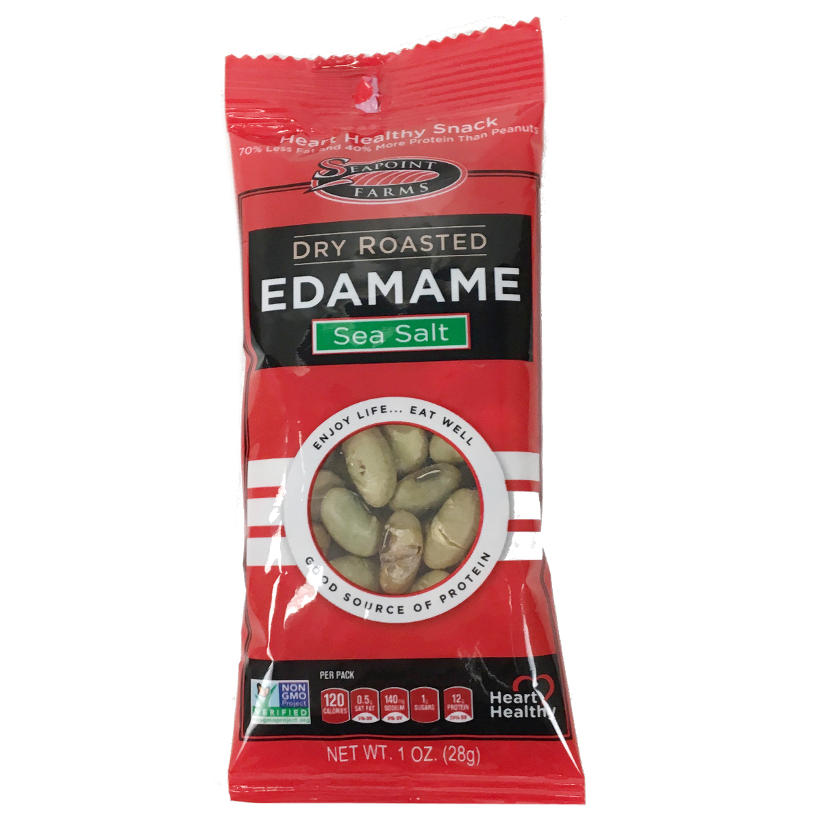 Wholesale Dry Roasted Edamame Sea Salt 1 oz packet DollarDays