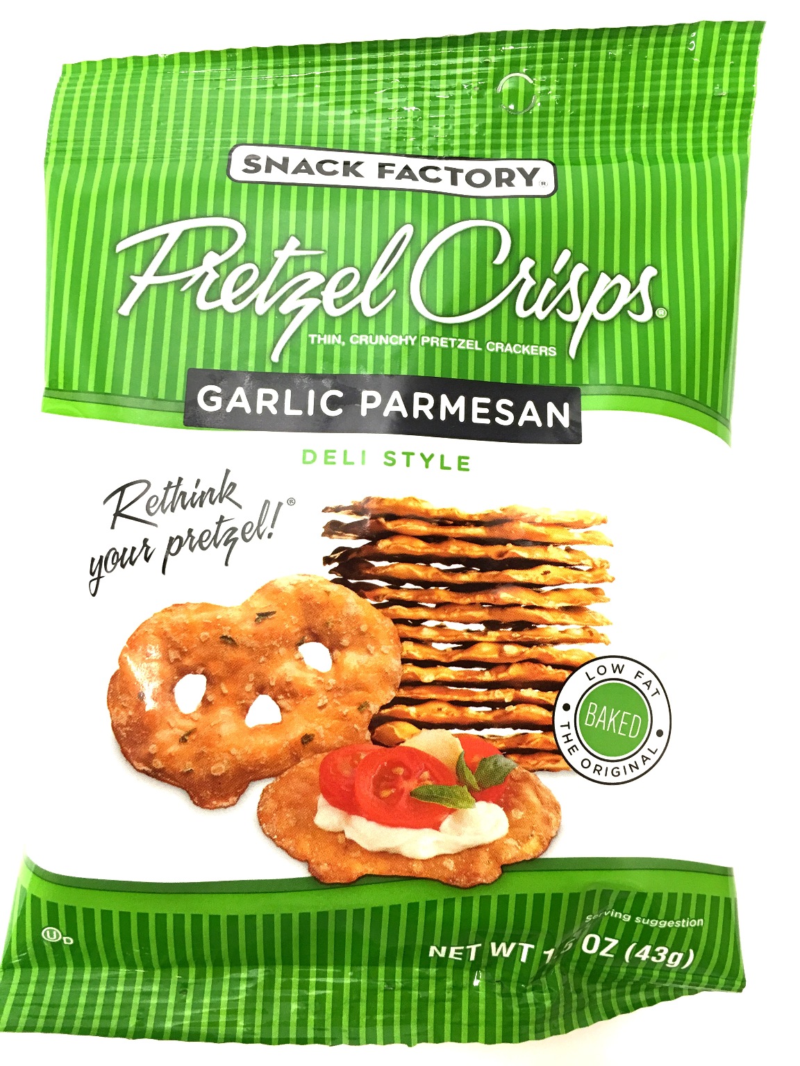 Wholesale Pretzel Crisps Garlic Parmesan 1.5 oz DollarDays