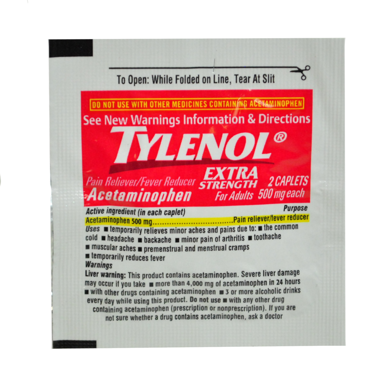 Wholesale Tylenol Extra Strength 2 caplet packet (SKU