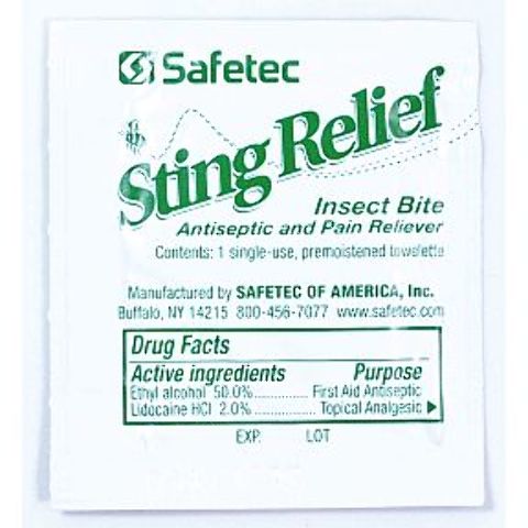 Wholesale Safetec Insect Sting Relief Wipe(280xalt=