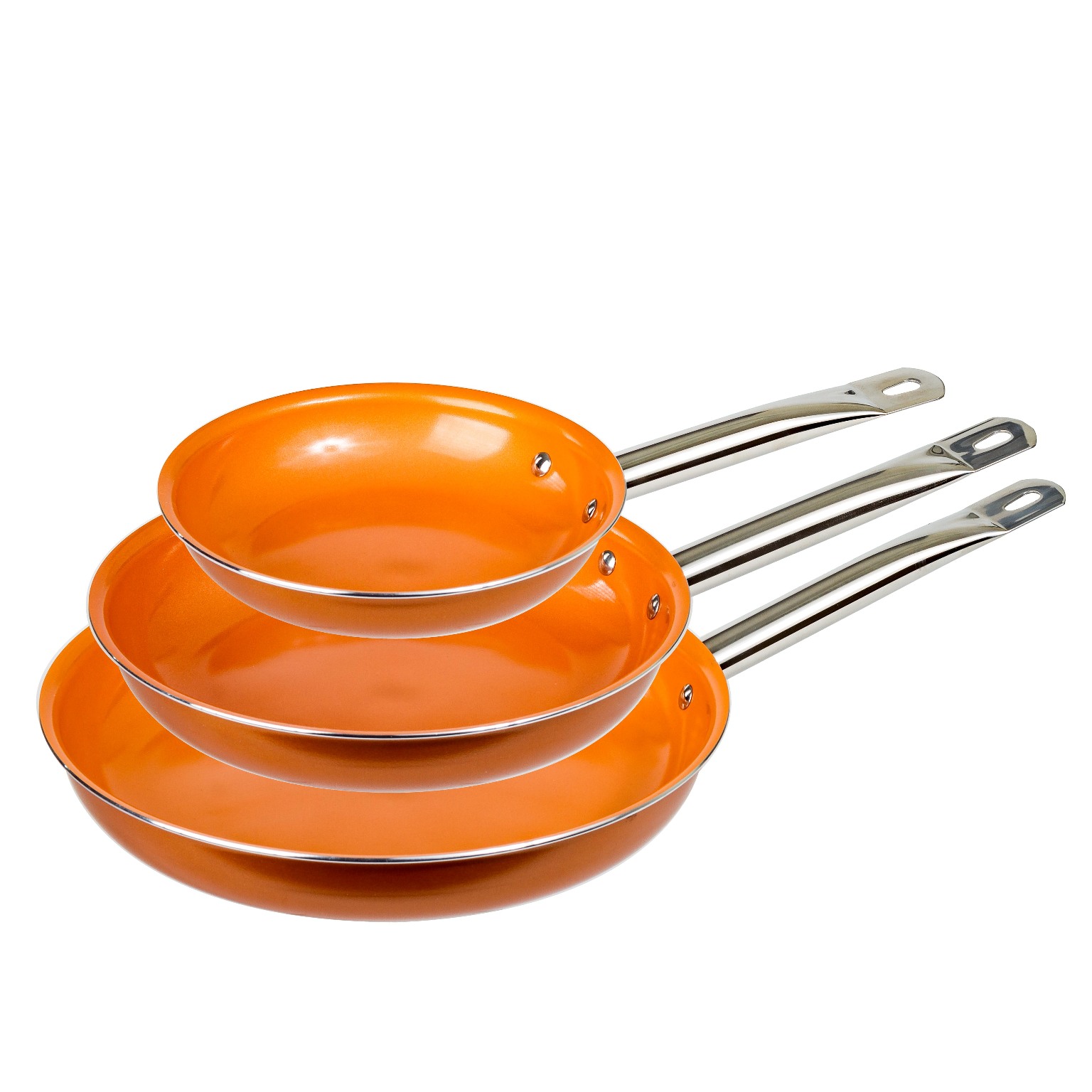 Wholesale Copper NonStick Fry Pan Set of 3 DollarDays