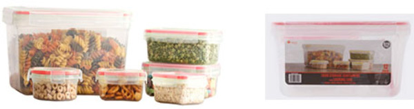 Wholesale 12-Piece Rectangle Plastic Storage Set With Lids(6x$6.17)