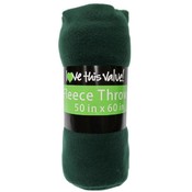 50 x 60 Fleece Blankets - Dark Green