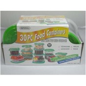 30 PC Plastic Container Set / Shrink Wrap - Green