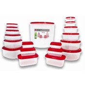 38 Pc Red Plastic Storage Set