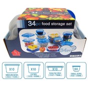 34 Piece Plastic Storage - Four Sizes
