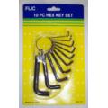 10 Piece Hex Key Set
