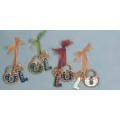 Enamel Pewter Lock and Key