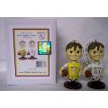 2 Los Angeles Lakers Bobbin Ornaments