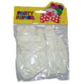 12 White Balloons