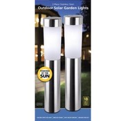 2 Pack Stainless Steel Solar Light