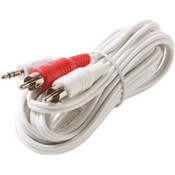 6" 3.5mm Male To 2-RCA Male Y ipod&reg; cable