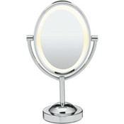 1x/7x Magnification Double-Sided Lighted Oval Mirror
