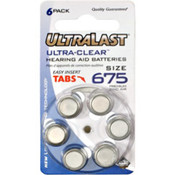 Ultra-Clear&trade; Hearing Aid batt.  - Size 675