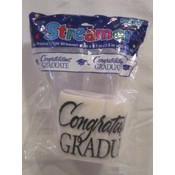 Congrats Grad II White Streamers