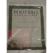 Football Award Certificate and Pins