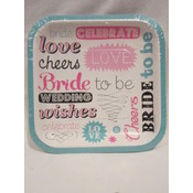Bride To Be Plates- Teal