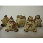 Christmas Rolly Polly Ceramic Figurines