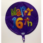 18" Happy 16th Birtday Balloons