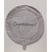 18" Silver Congratulations Balloons