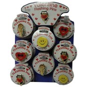 Valentine Novelty Flashing Pins