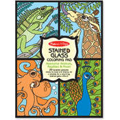 Stained Glass Coloring Pad - Animals