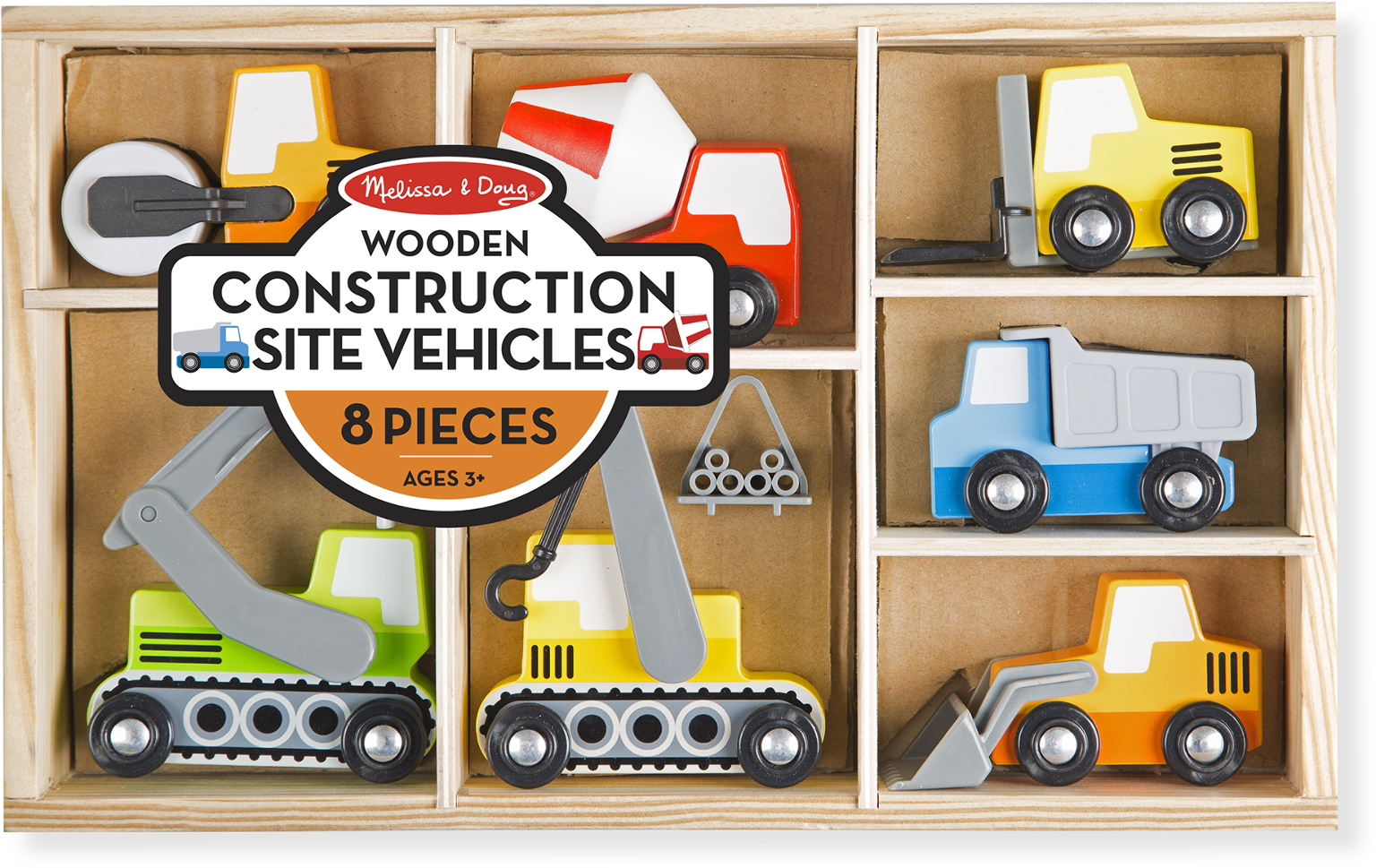 Wholesale Melissa & Doug Wooden Construction Site Vehicles(12x.81)