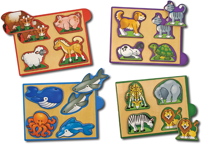 Wholesale Melissa & Doug Animals Mini-Puzzle Pack(24x.94)