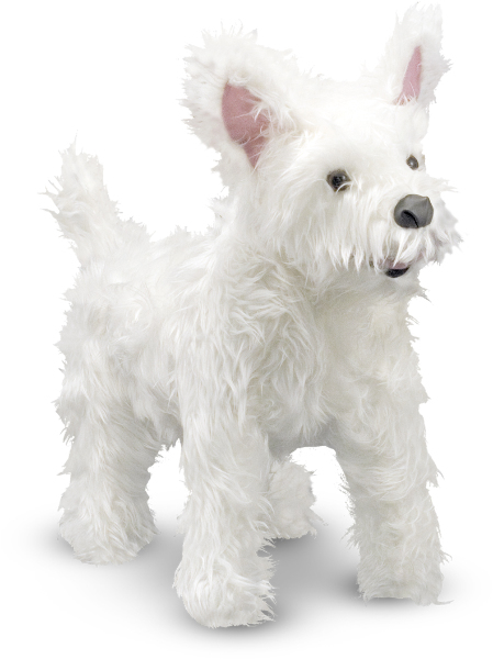 plush westie dog