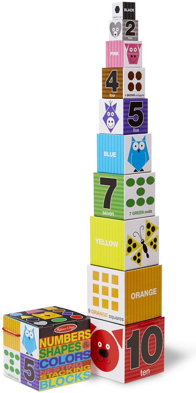 Melissa & Doug Nesting Blocks - Numbers, Shapes, Colors(12x$9.48)