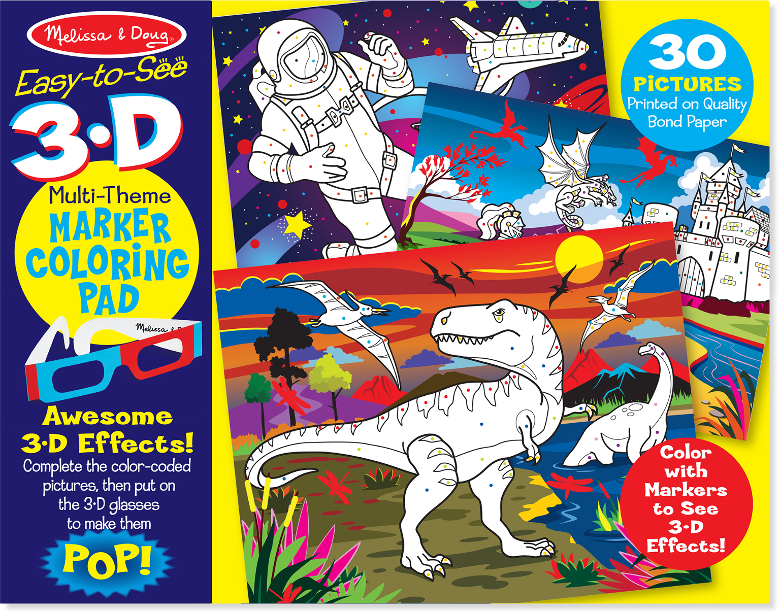Wholesale Melissa Doug 3D Coloring Book - Boy | DollarDays