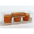 Aroma Lux 3 Poured Votive Candles-Mandarin Orange