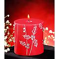 Lumière D'Esprit 3"x3" Red Jeweled Candle