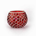Aroma Lux Round Mosaic Tealight Holder - Pink