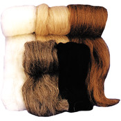 Wool Fiber Black