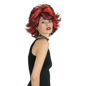Choppy Wig Red Black Wholesale Bulk