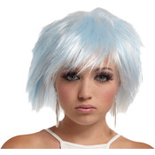 Punky Pixie Wig White-Blue Wholesale Bulk