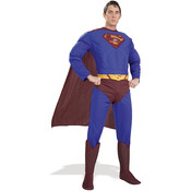 Superman Costume - Adult Muscle Small