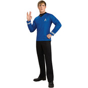Star Trek Deluxe Men's Blue Costume Shirt Sm/Med