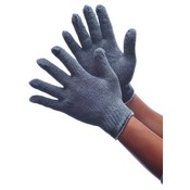 Gray String Knit Gloves