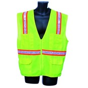 Green Surveyor Vest- Mesh Back