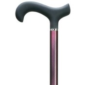 Soft Derby Handle With Red Mesh Carbon Fiber Cane