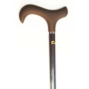 Soft Derby With Blue Tripe Wound Carbon Fiber Cane