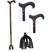 Adjustable Triple Wound Carbon Fiber Cane W/ 4Leg