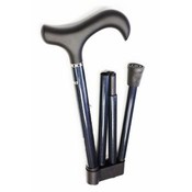 Foldable Blue Tripe Wound Carbon Fiber Cane
