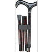Folding Derby Red Check Maroon Carbon Fiber Cane